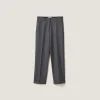 Slate Gray Pinstriped Pants | Miu Miu
