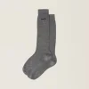 Slate Gray Silk Socks | Miu Miu