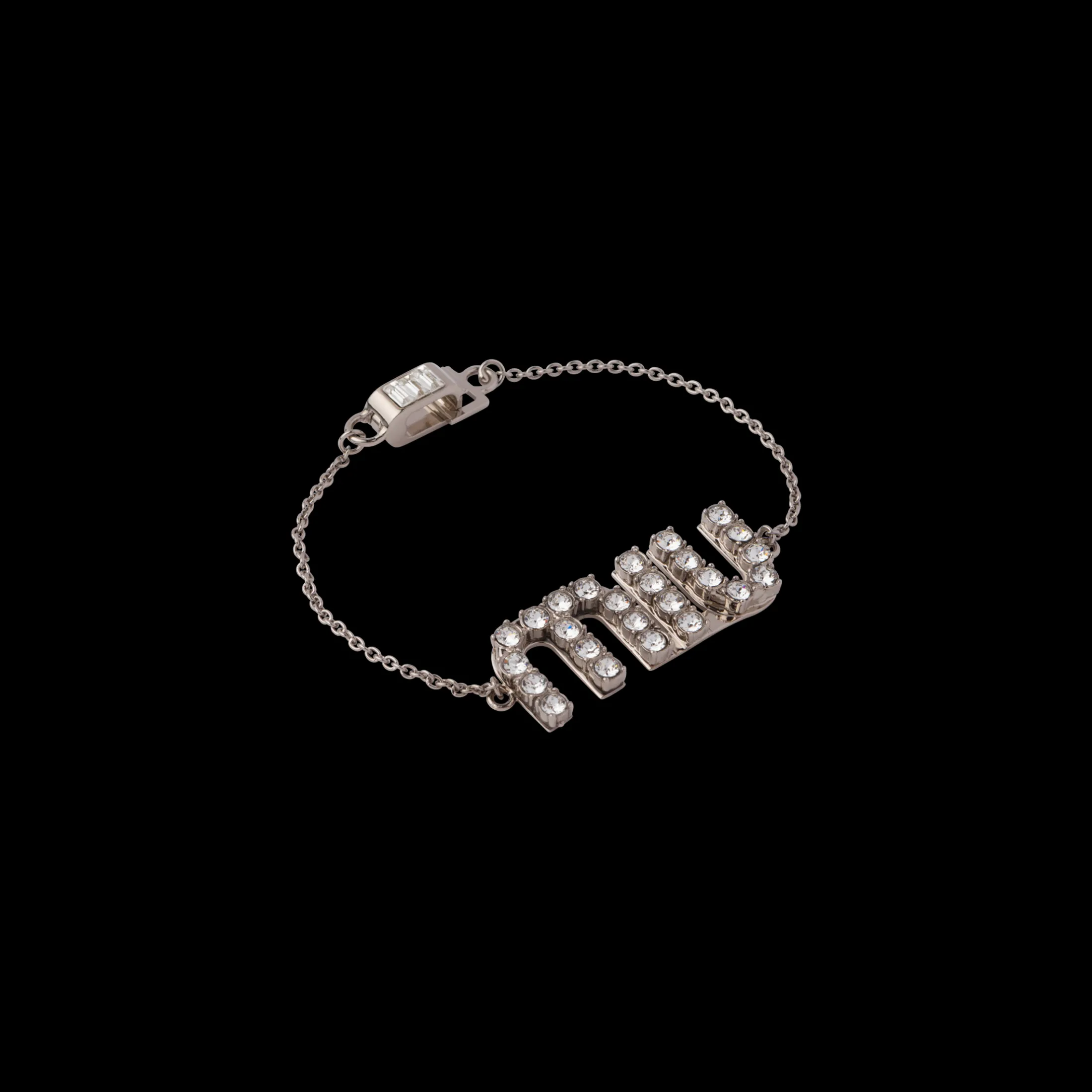 Steel/crystal Crystal Bracelet | Miu Miu