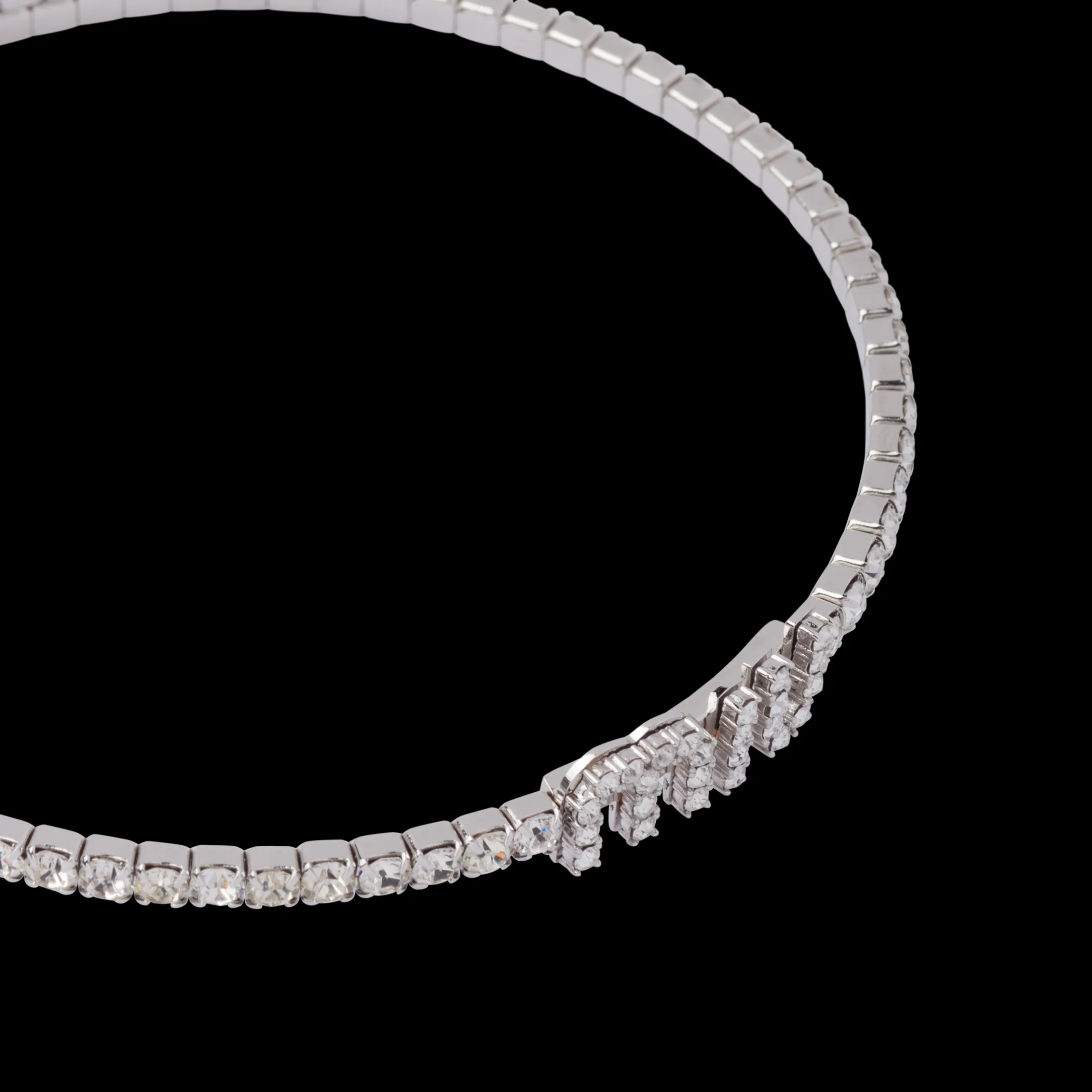 Steel/crystal Crystal Necklace | Miu Miu