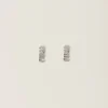 Steel/crystal Metal Earrings With Crystals | Miu Miu