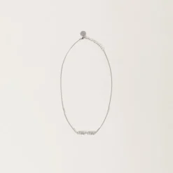Steel/crystal Metal Necklace With Crystals | Miu Miu