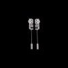 Steel/crystal Pendant Earrings With Crystals | Miu Miu