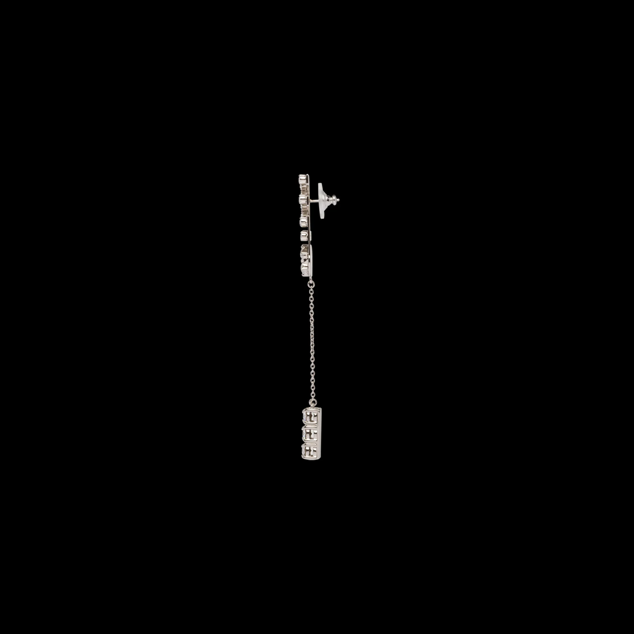 Steel/crystal Pendant Earrings With Crystals | Miu Miu