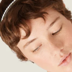 Steel/crystal Rigid Crystal Headband | Miu Miu