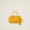 Sunny Yellow Arcadie Matelassé Nappa Leather Bag | Miu Miu