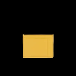 Sunny Yellow Matelassé Nappa Leather Card Holder | Miu Miu