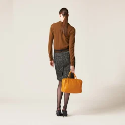 Tobacco Cashmere Knit Cardigan | Miu Miu