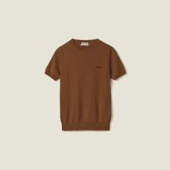 Tobacco Cashmere Sweater | Miu Miu