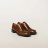 Tobacco Church's X Miu Miu Brushed Leather Oxford Brogue Shoes | Miu Miu