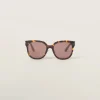 Tobacco Miu Miu Logo Sunglasses | Miu Miu