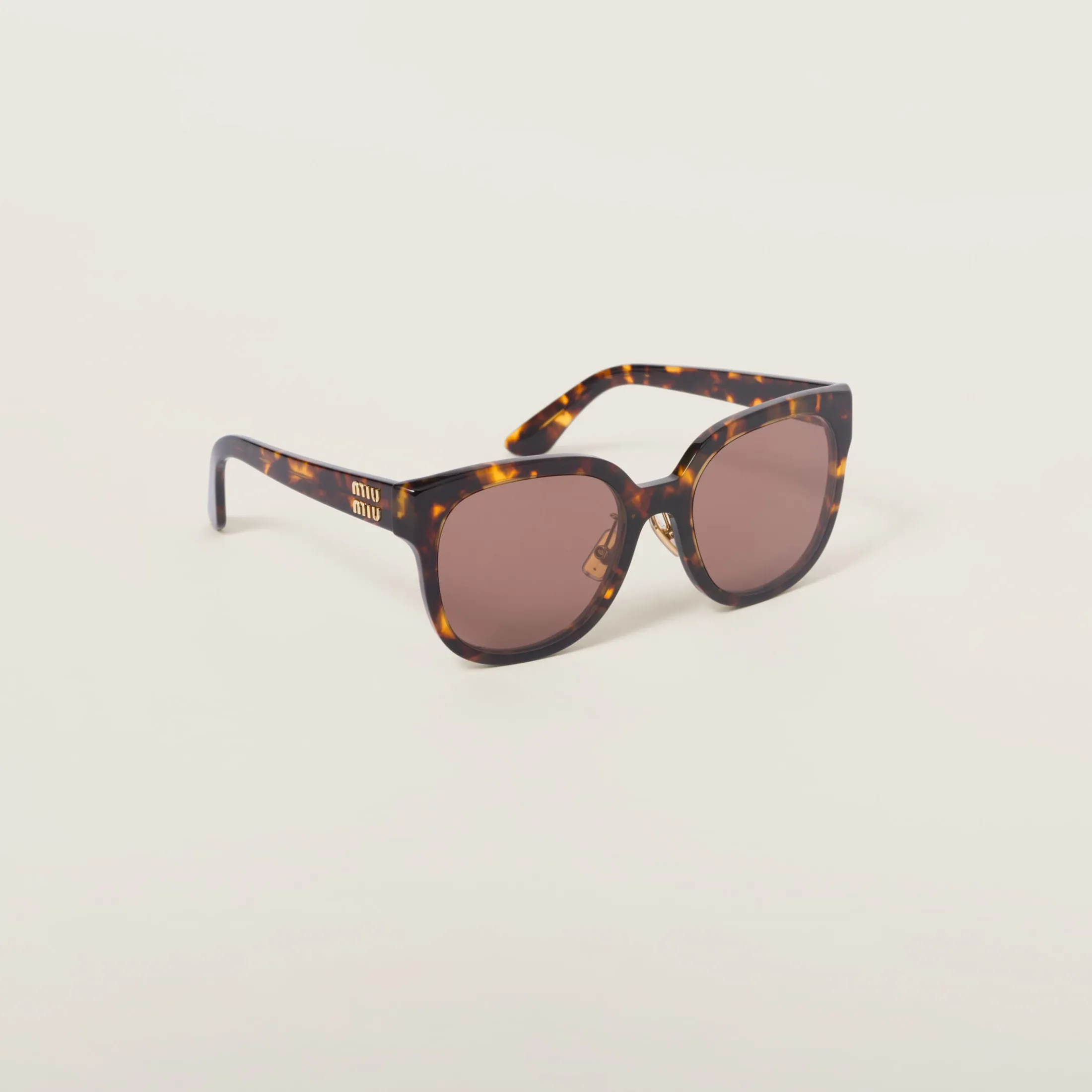 Tobacco Miu Miu Logo Sunglasses | Miu Miu