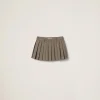 Tobacco Prince Of Wales Check Skirt | Miu Miu