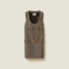 Tobacco Prince Of Wales Check Dress | Miu Miu