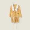 Topaz Garment-dyed Crepe De Chine Mini-dress | Miu Miu
