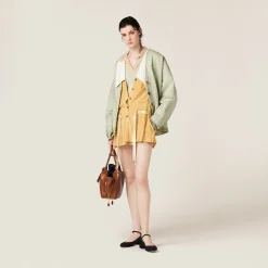 Topaz Garment-dyed Crepe De Chine Mini-dress | Miu Miu