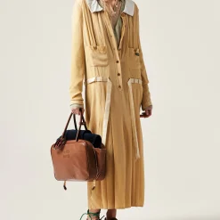 Topaz Garment-dyed Crepe De Chine Dress | Miu Miu