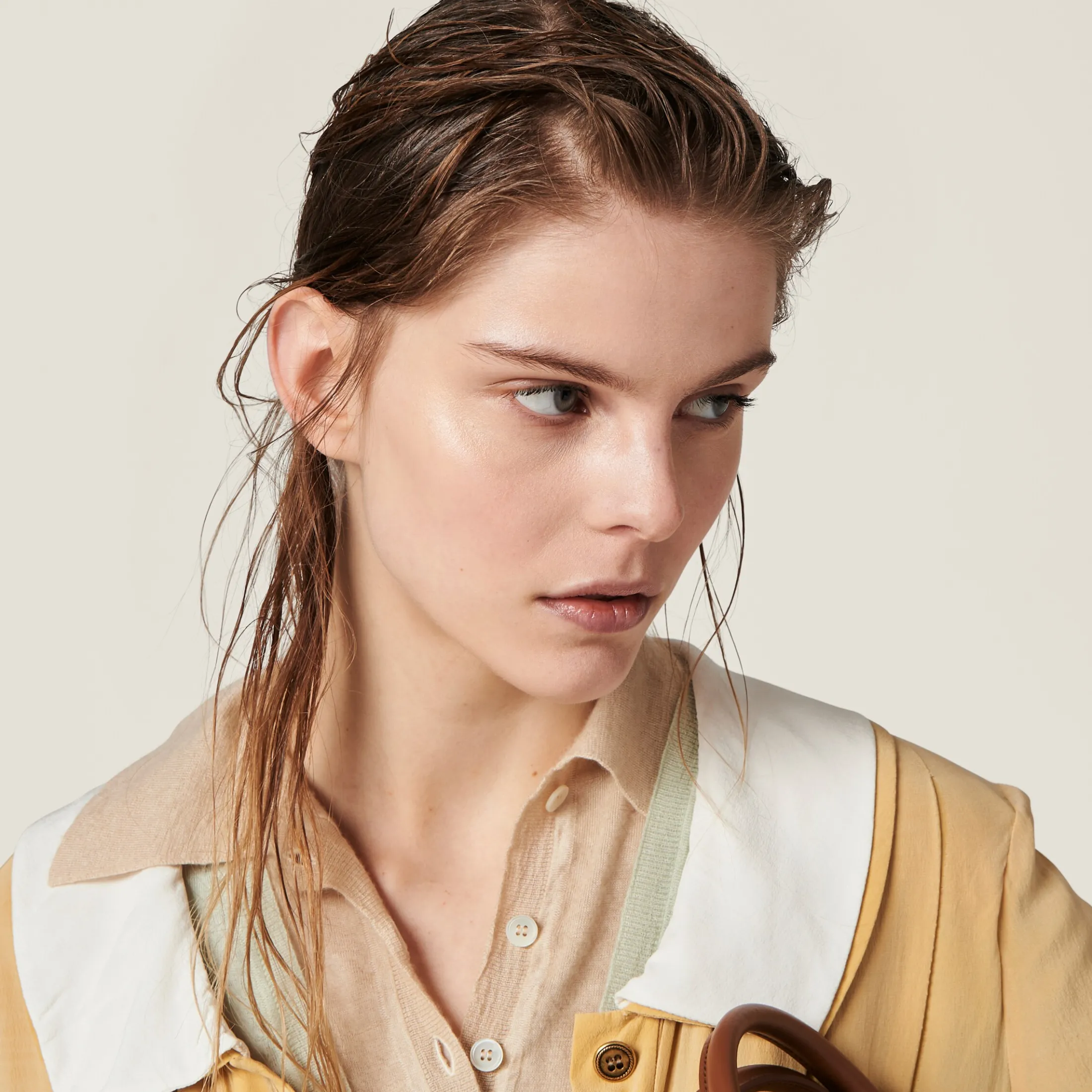 Topaz Garment-dyed Crepe De Chine Dress | Miu Miu