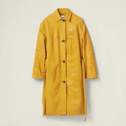 Topaz Nappa Leather Coat | Miu Miu