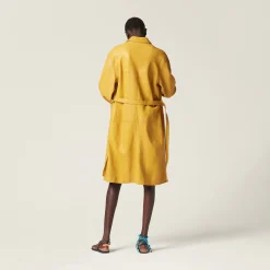 Topaz Nappa Leather Coat | Miu Miu