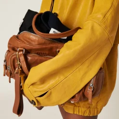 Topaz Nappa Leather Jacket | Miu Miu