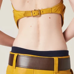 Topaz Nappa Leather Top | Miu Miu