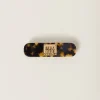 Tortoiseshell/gold Plexiglas And Metal Hair Clip | Miu Miu