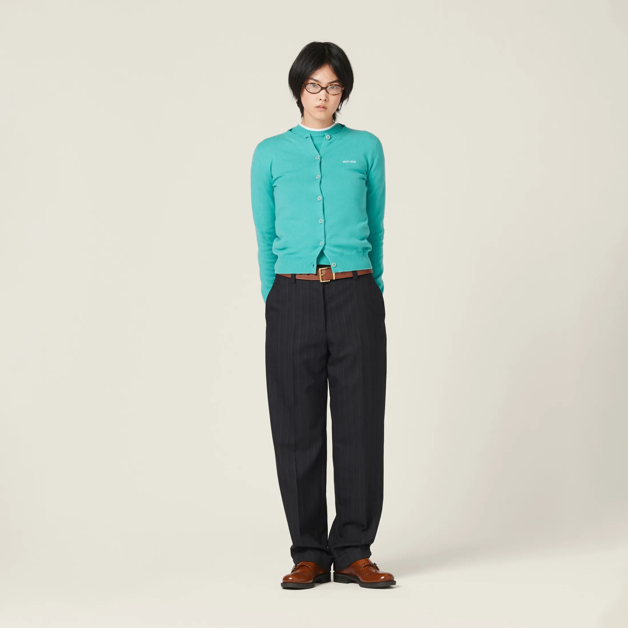 Turquoise Cashmere Sweater | Miu Miu
