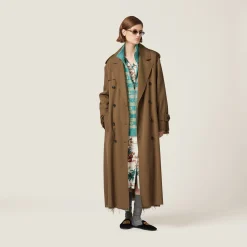 Turquoise Wool And Cashmere Knit Cardigan | Miu Miu
