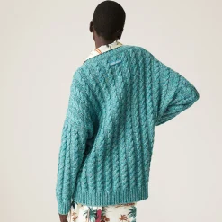 Turquoise Wool And Cashmere Sweater | Miu Miu