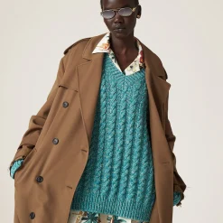 Turquoise Wool And Cashmere Sweater | Miu Miu