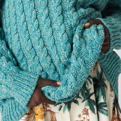 Turquoise Wool And Cashmere Sweater | Miu Miu