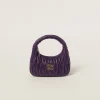 Violet Wander Matelassé Nappa Leather Hobo Bag | Miu Miu