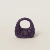 Violet Wander Matelassé Nappa Leather Hobo Mini-bag | Miu Miu