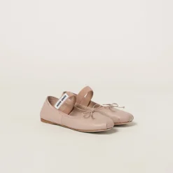 Water Lily Leather Ballerinas | Miu Miu