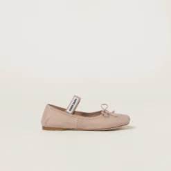 Water Lily Leather Ballerinas | Miu Miu