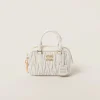 White Arcadie Matelassé Nappa Leather Bag | Miu Miu