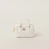 White Arcadie Matelassé Nappa Leather Mini-bag | Miu Miu