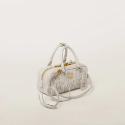 White Arcadie Matelassé Nappa Leather Bag | Miu Miu