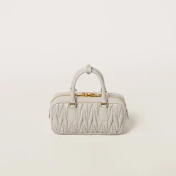 White Arcadie Matelassé Nappa Leather Bag | Miu Miu