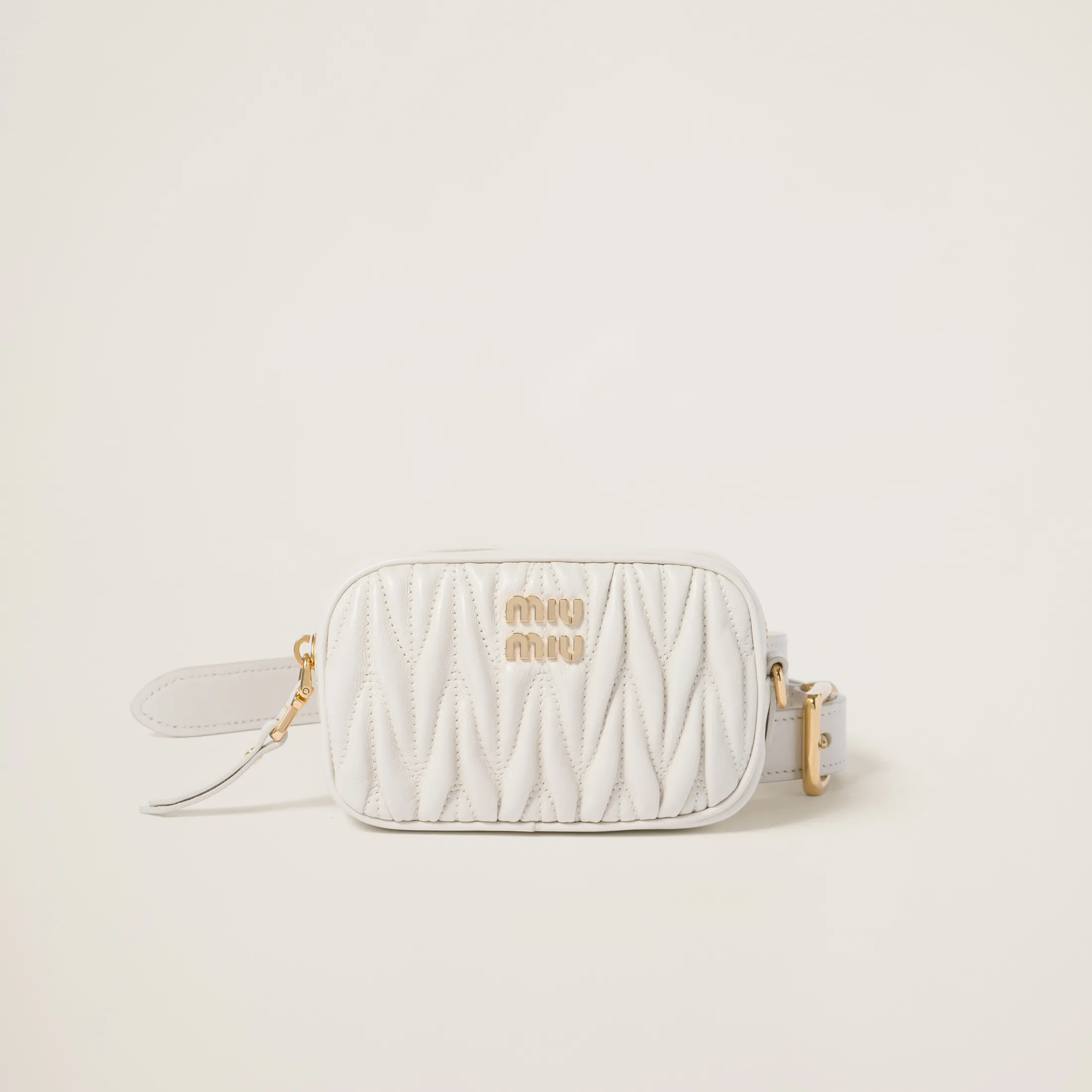 White Belt With Matelassé Pouch | Miu Miu