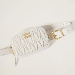 White Belt With Matelassé Pouch | Miu Miu