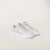 White Bleached Leather Sneakers | Miu Miu