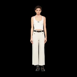 White Cotton Jersey Tank Top | Miu Miu