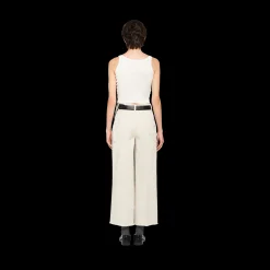 White Cotton Jersey Tank Top | Miu Miu