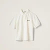 White Cotton Piqué Polo Shirt | Miu Miu