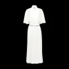 White Crepe De Chine Midi Dress | Miu Miu