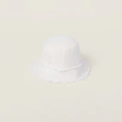 White Denim Bucket Hat | Miu Miu