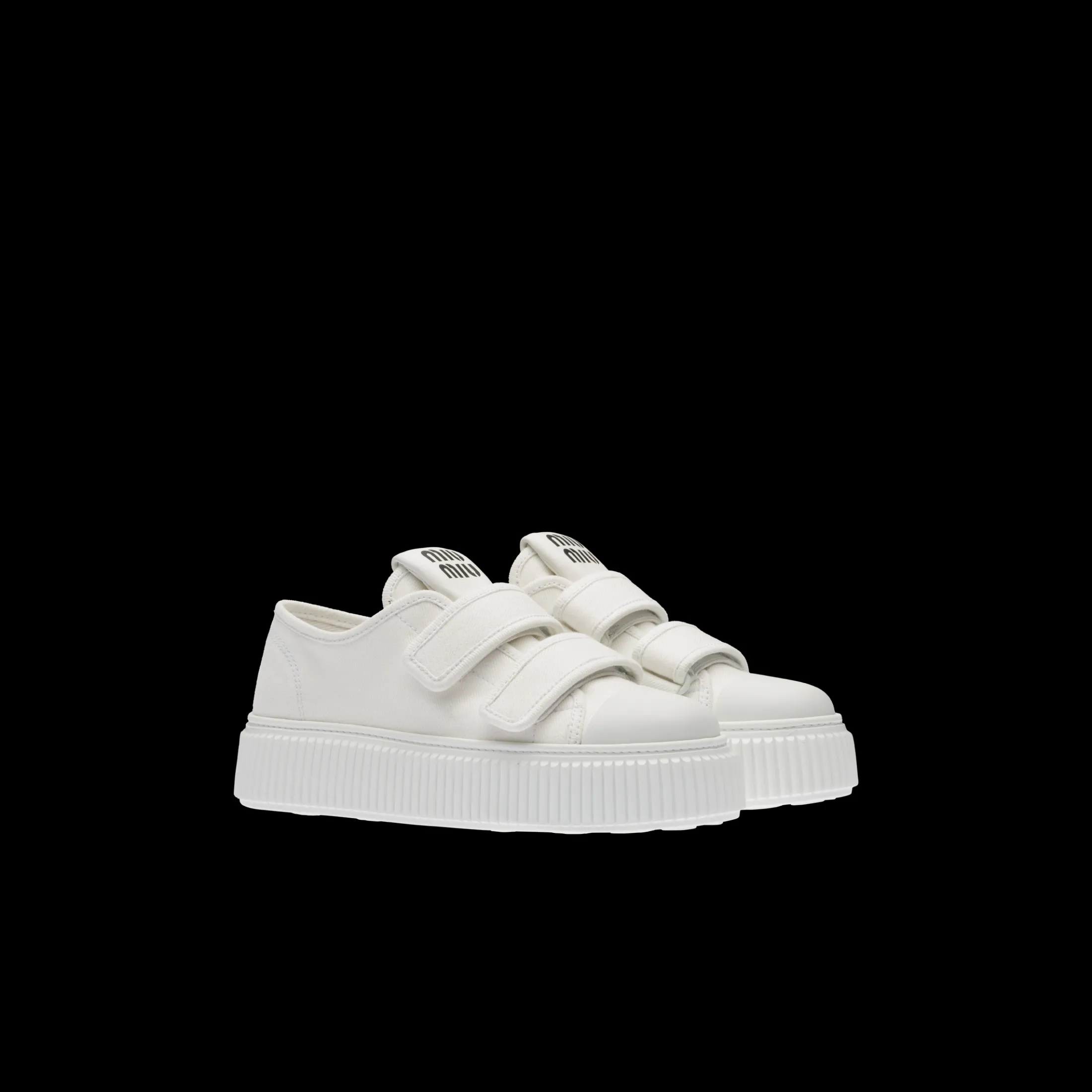 White Denim Sneakers | Miu Miu