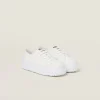 White Denim Sneakers | Miu Miu